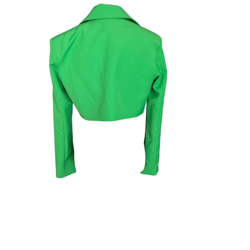 Alexia Admor Womens Green Cropped Blazer Size S - Picture 5 of 7